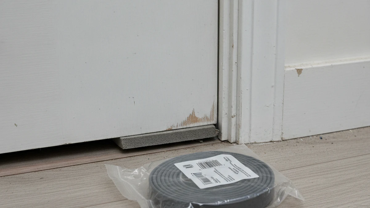 Worn weatherstrip exterior door Utica New York Oneida County Mohawk Valley upstate winter freeze-thaw annual repair Marco